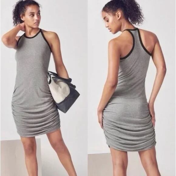 Fabletics Dresses & Skirts - Fabletics Leilani Racerback Tank Dress Gathered Hemline Size Small S